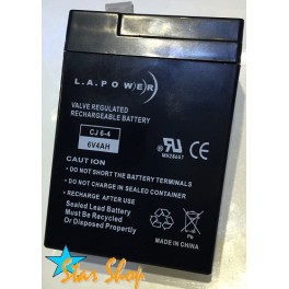 BATERÍA SELLADA RECARGABLE 6Vdc-4Ah L.A. POWERshi