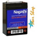 BATERÍA SELLADA RECARGABLE 6Vdc-4Ah NAGASHI
