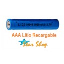 Pila AAA 10440 Litio Recargable 3,7V