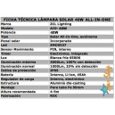 LÁMPARA SOLAR LED ALL-IN-ONE 40W INTEGRADA AUTÓNOMA