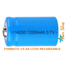 PILA 14250 LITIO RECARGABLE 3,7V  (½ AA)