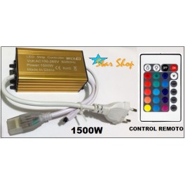 CONTROLADOR CINTA LED-NEÓN RGB C/CONTROL REMOTO 1500W