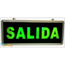 LETRERO LED SALIDA DE EMERGENCIA PERMANENTE 220VAC