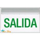 LETRERO SALIDA LED EMERGENCIA PERMANENTE 220VAC VIDRIO