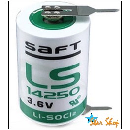 PILA 1/2 AA, SAFT  LS14250 (Li-SOCl2) CON PLACAS/BORNES A SOLDAR