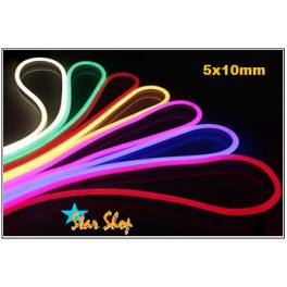 5m CINTA LED NEÓN FLEX 12VDC DELGADA 5x10mm MONOCOLOR