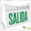 LETRERO LED LEYENDA SALIDA PLACA TRANSPARENTE