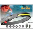 LINTERNA CABEZA LÍNEA LED COB RECARGABLE CON SENSOR