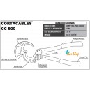 CORTADORA DE CABLES CC-500 HASTA 500mm2