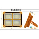 PROYECTOR LED RECARGABLE SOLAR PORTABLE 100W