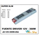 FUENTE DRIVER SLIM 300W PARA CINTA LED 12VDC