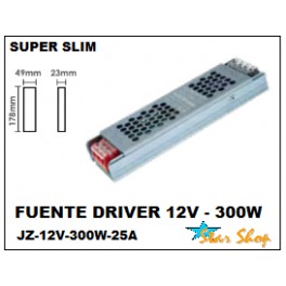 FUENTE DRIVER SLIM 300W PARA CINTA LED 12VDC