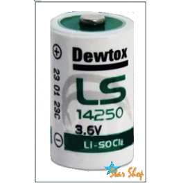 PILA 1/2 AA, DEWTOX LS14250 (Li-SOCl2)