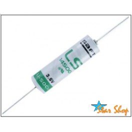 PILA 1/2 AA, SAFT  LS14250 (Li-SOCl2) CON ALAMBRES A SOLDAR