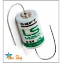 PILA 1/2 AA, SAFT  LS14250 (Li-SOCl2) CON ALAMBRES